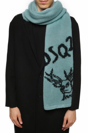 Ribbed scarf with logo, zdjęcie 2 Ribbed scarf with logo od Dsquared2